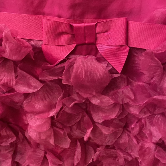 Maroon burgundy neiman Marcus marchesa dress size 8 sleeveless flower petals - Picture 8 of 9